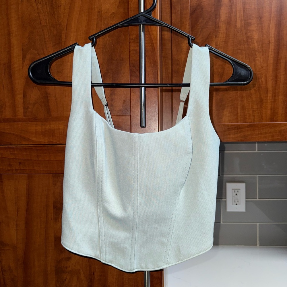 NWT Abercrombie & Fitch Light Green Corset Top